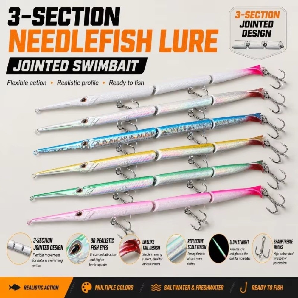 Fishing Hook Treble - 27cm Length Jointed Pencil Bait 32g