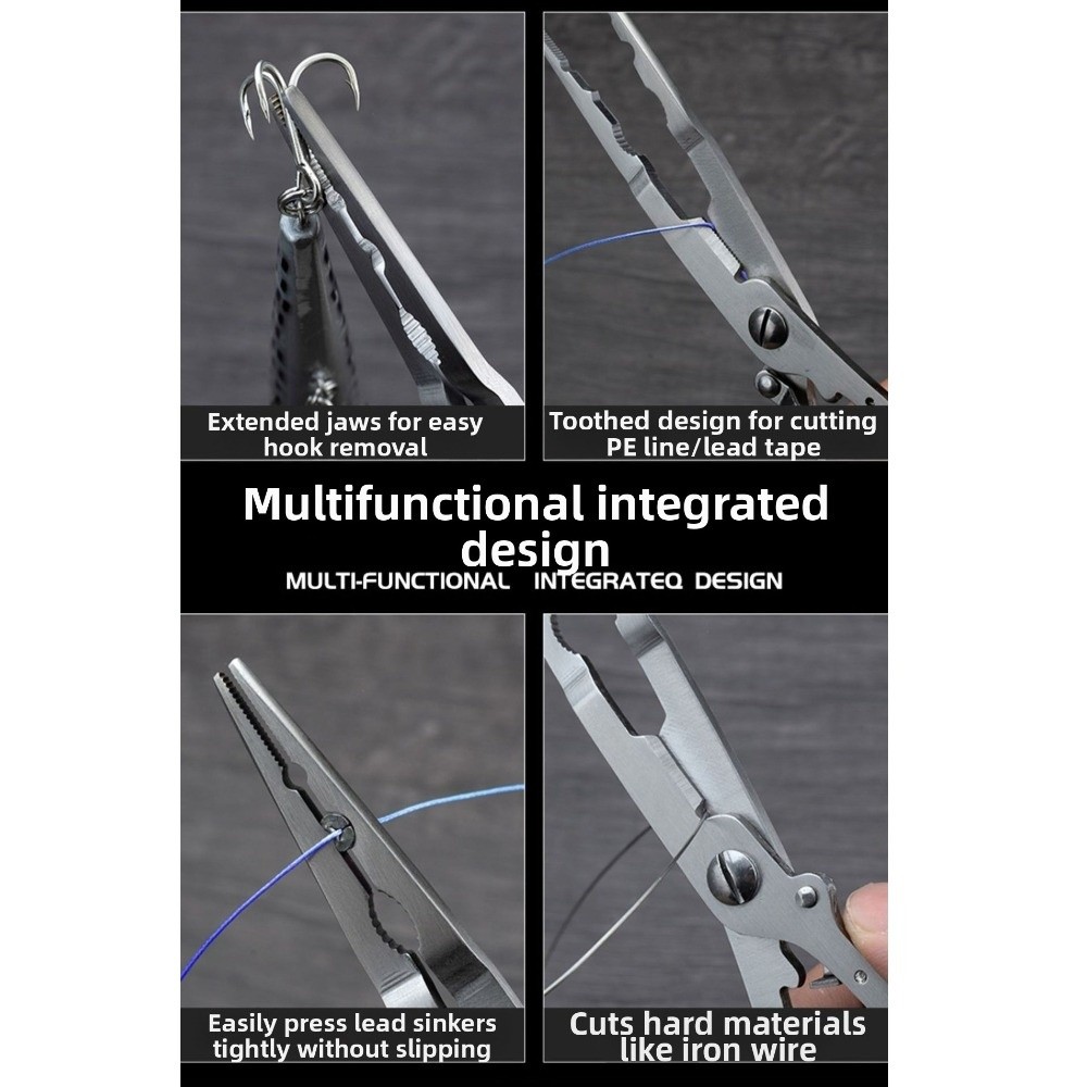 Fishing Hook Size - 3CR13 Steel Fishing Pliers Multi-Color 5.5x20.3cm