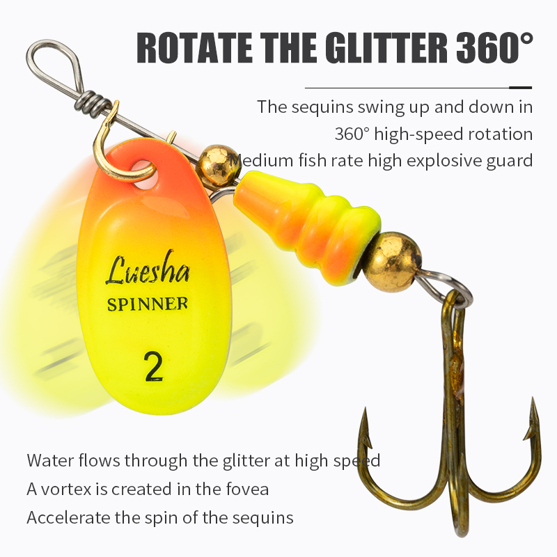 LUSHAZER 5pcs/lot Spinner Bait - Fishing Hook Treble review and price