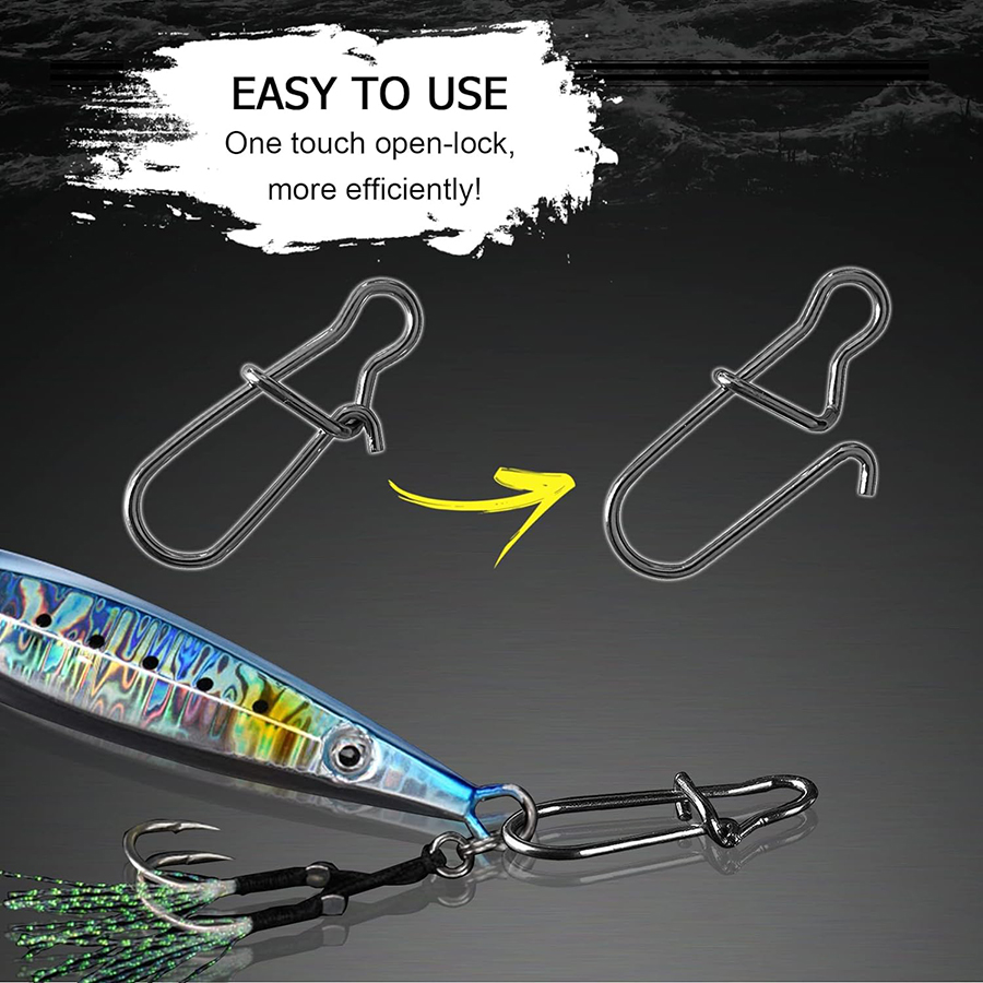 50Pcs Crankbait Snaps Stainles - Fishing Hook Sharpener review and price