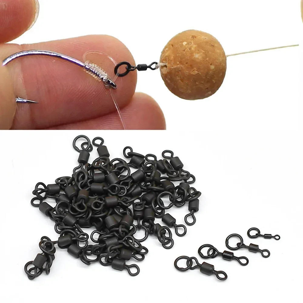 50PCS Micro Flexi Hook Swivel  - Fishing Hook Size review and price